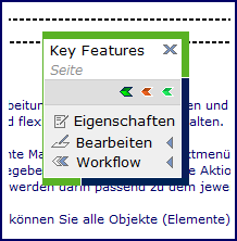 Kontextmenü - eingeschränkte Rechte